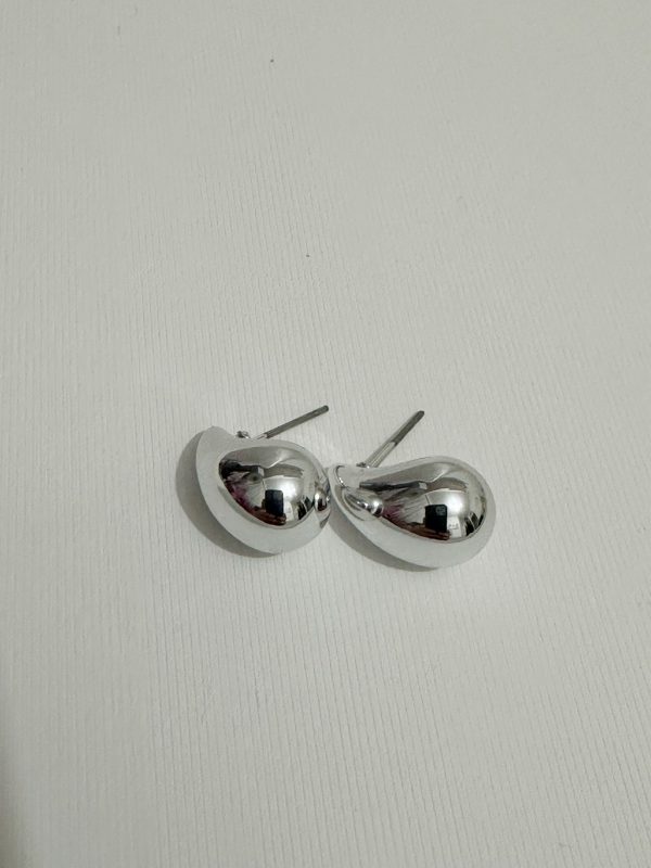 Damla Model Küpe Silver Küçük Boy