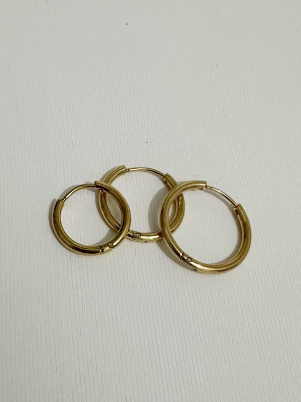 Üçlü Gold Halka Küpe Seti