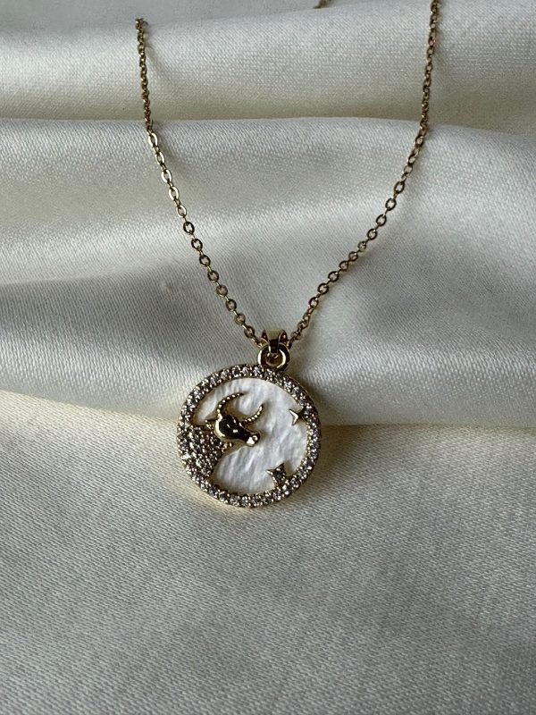 Zirkon Taşlı Boğa Burcu Figür Gold Kolye