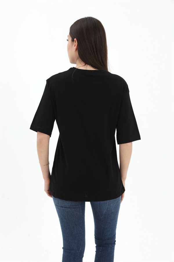 Bisiklet Yaka Denver Leagune Baskılı T-Shirt - Siyah - Görsel 3