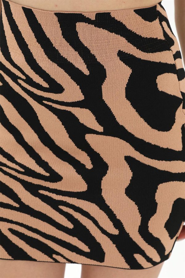 Zebra Desen Etek - Camel - Görsel 6