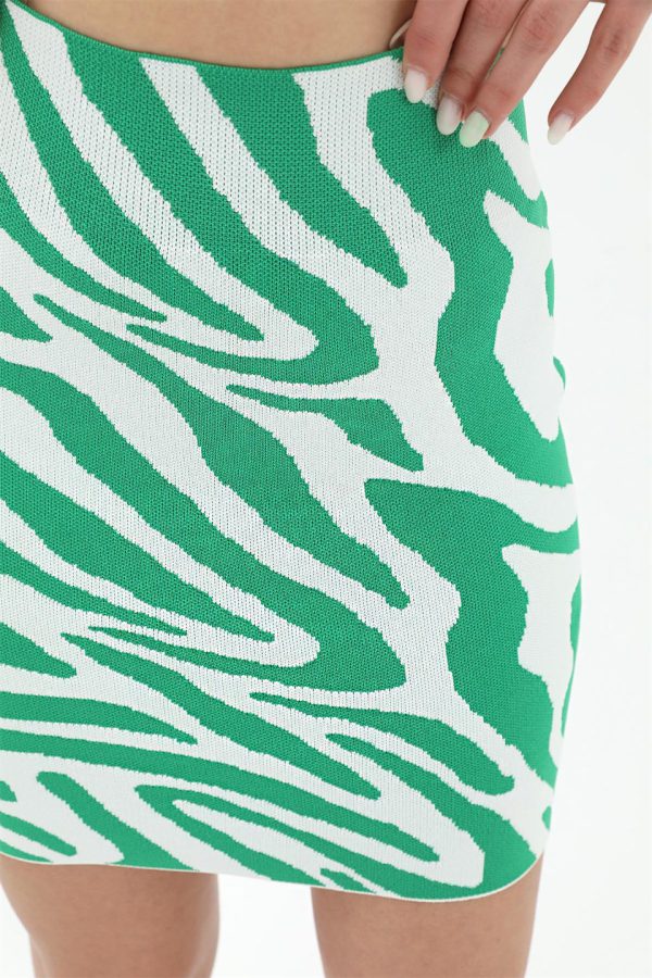 Zebra Desen Etek - Yeşil - Görsel 6
