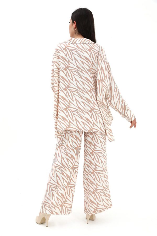 Zebra Desenli Alt Üst İkili Takım - Bej - Görsel 5